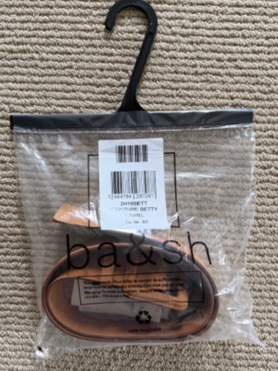 Ba&sh Ceinture Betty Camel Suede Belt Size 85 NWT main image 4